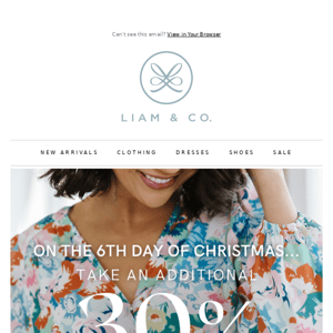 On the 6th Day of Christmas Liam & Co Gave to You..