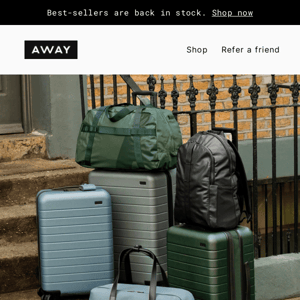 Suitcases and bags that work together