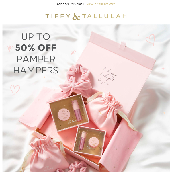 Save up to 50% on Pamper Hampers