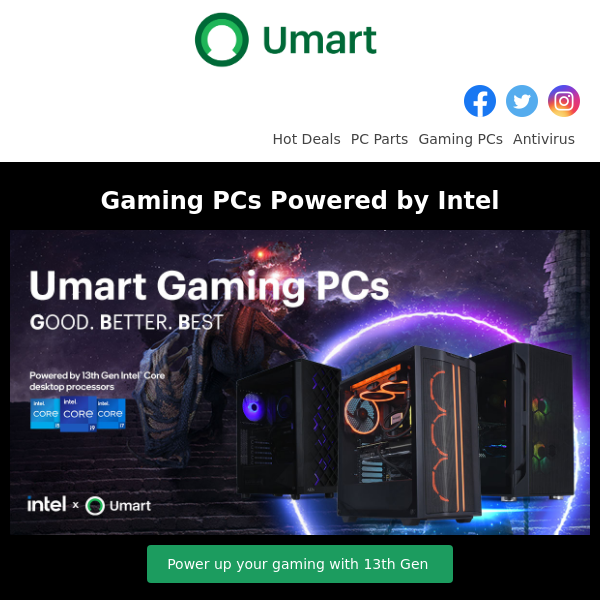 NEW ARRIVAL ⚡️Level Up Your Gaming Experience with Umart Gaming PCs