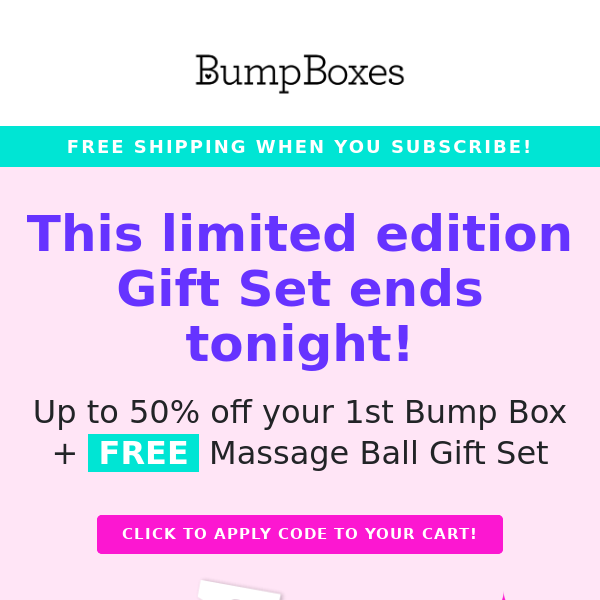 Re: Massage Ball Gift Set for FREE + up to 50% off