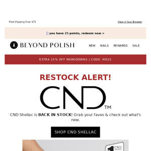 🚨 CND SHELLAC RESTOCKS!