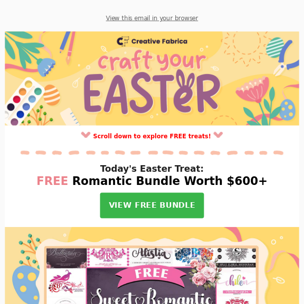 🌷 Craft Your Easter: Free Font & Graphic Bundle!