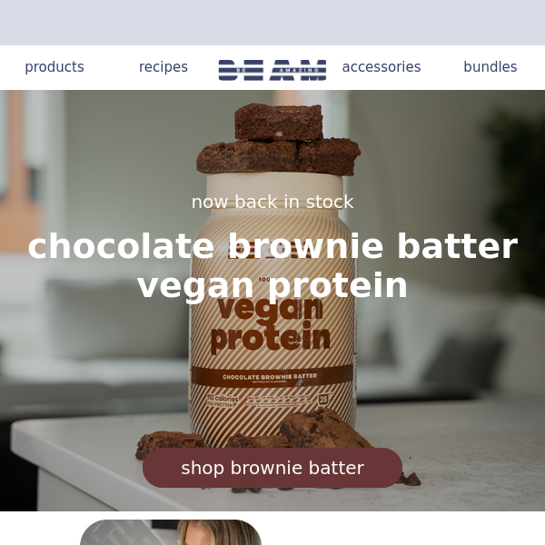 restocked - chocolate brownie batter vegan protein