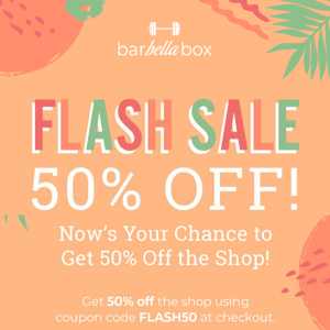 Last Chance for 50% off! ⏰