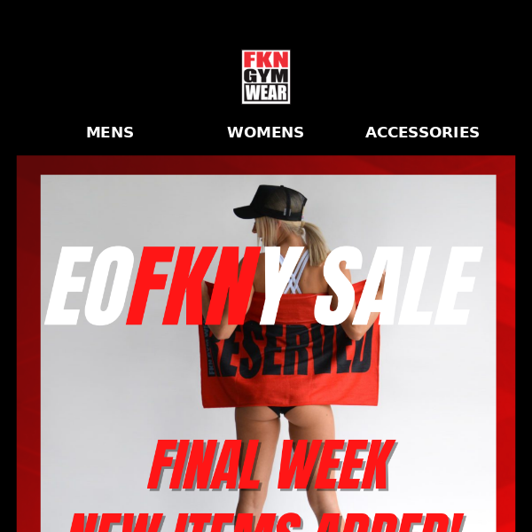 NEW SALE ITEMS ADDED! FINAL WEEK OF OUR EOFKNY SALE