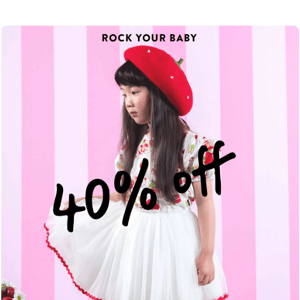 Elevate your little girls wardrobe with 40% Off*