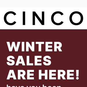 WINTER SALES ARE HERE!