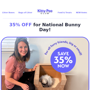 Get 35% off for National Bunny Day