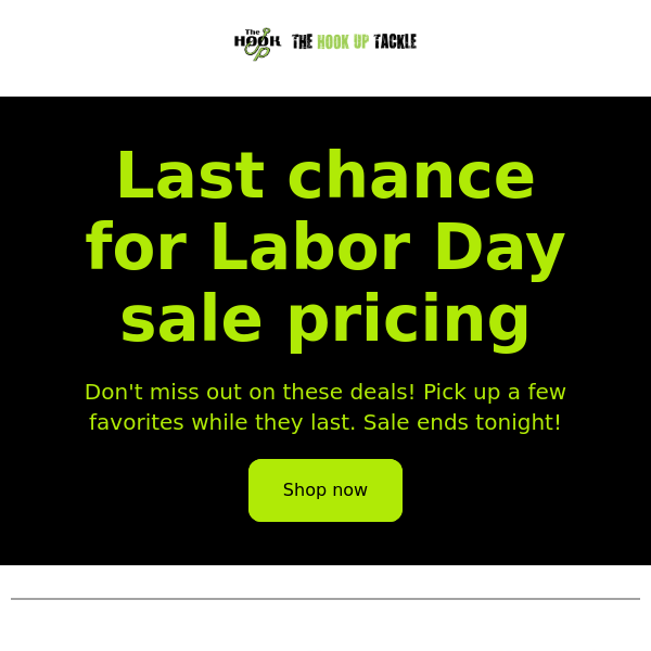 Labor Day Sale final day