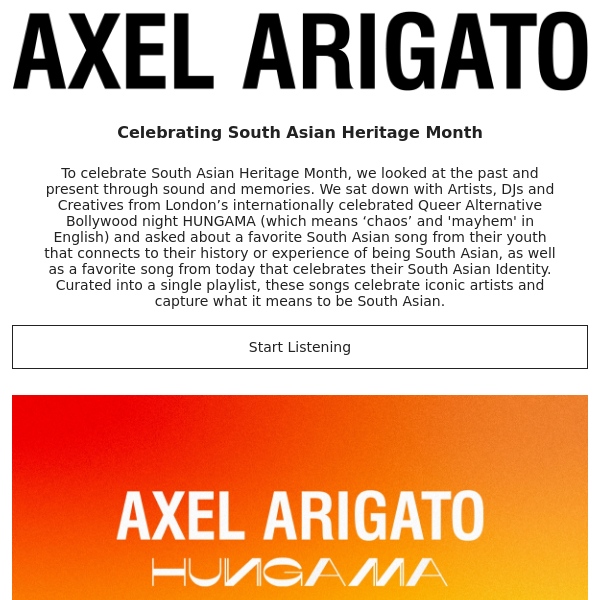 Let's try this again - HUNGAMA x Axel Arigato