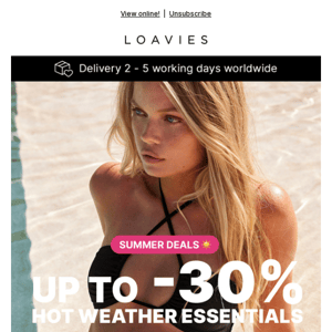 SUMMER DEALS | Up to -30% OFF ☀️🛍️