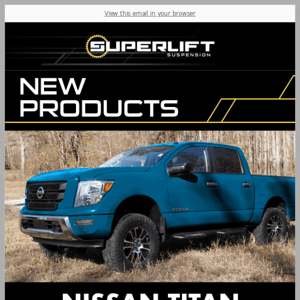 All new Nissan Titan 3" lift kit available