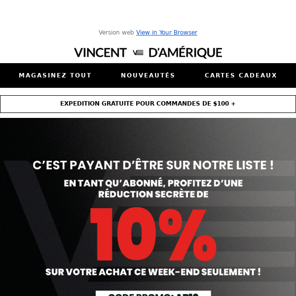 PROMO SECRÈTE: 10% VIP! 🚨