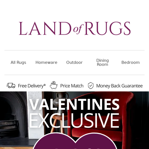Land of Rugs UK, Treat Yourself This Valentines Day ❤️