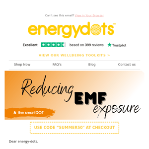 Energy Dots, did you know 80% of studies conclude EMF emissions have biological effects?