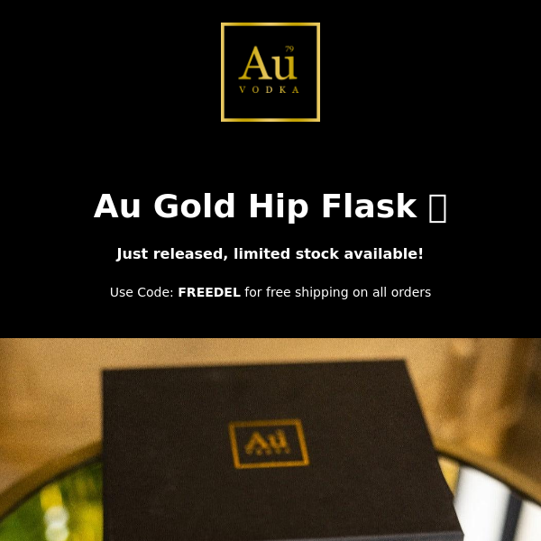 🏆 NEW AU GOLD HIP FLASK 🏆
