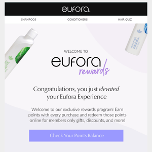 Welcome to Eufora Rewards!