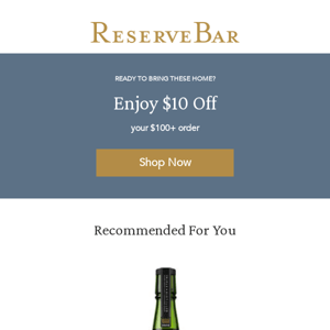 $10 Off: Level Up Your Home Bar