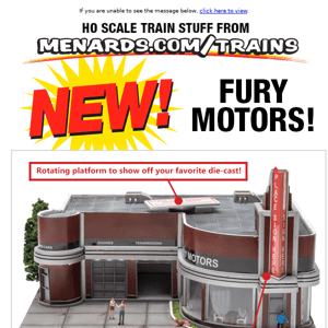 New! HO Scale Fury Motors!