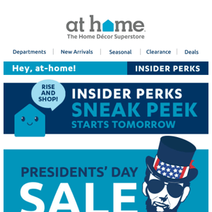 👀 Insider Perks sneak peek: Up to 50% off Furniture, Wall Décor & more starts tomorrow
