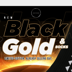 NEW: 🧦 Black & Gold Grip Socks