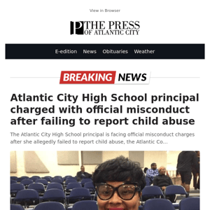 Atlantic City High School principal charged with official misconduct after failing to report child abuse