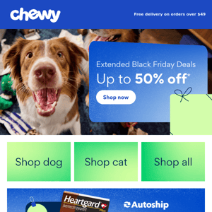 Here’s your deal: up to 50% off pet supplies