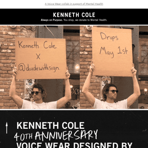 Kenneth Cole x @dudewithsign