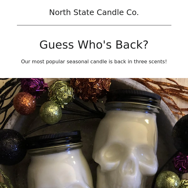 Our 2023 Skull Jar candles are here!