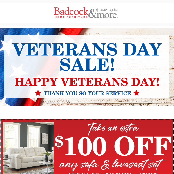 VETERANS DAY SALE!