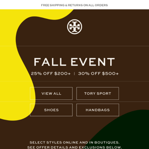 Fall Event: up to 30% off