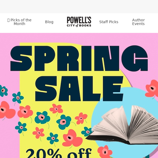 🌸 25 new spring books, 20% off!