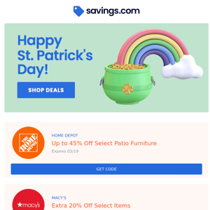 Your lucky day🍀St. Patrick’s Day deals 💰
