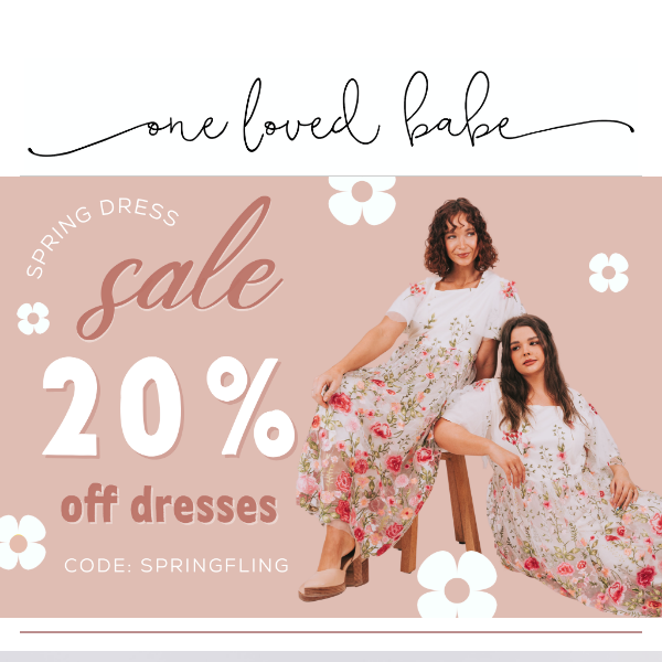 🌷 20% OFF DRESSES + SHOP NEW ARRIVALS 🌷