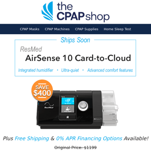 Best-Seller in Stock & Ready to Ship! ResMed AirSense 10 AutoSet Card-to-Cloud—Discount Inside