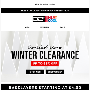 Winter Clearance Sale | Shop Up to 85% Off Site Wide