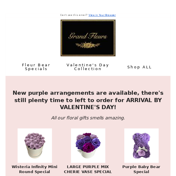 🌹💜New Purple Arrangements available