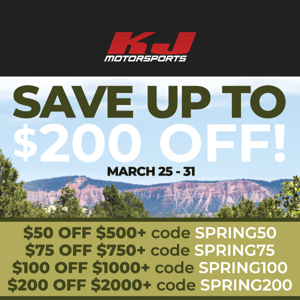 Save up to $200 on Wheels, Tires, Kits and more!