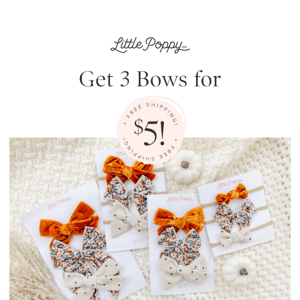 Get October bows for $5! 😱