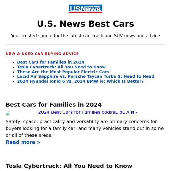 Best Cars for Families in 2024