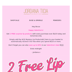 Get 2 Free Lip Products this Valentine's 💘