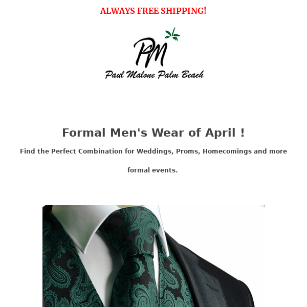 The Formal Wear Collection of April