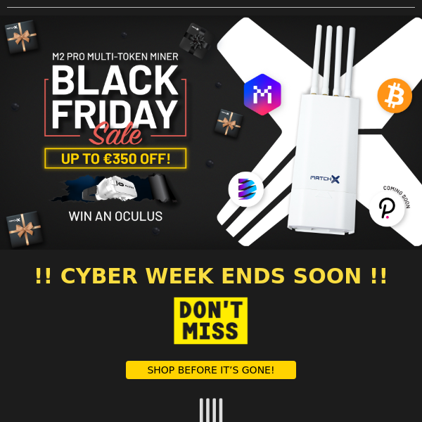 Cyber week ends soon 🎁 Don’t miss the Black Friday deal! 