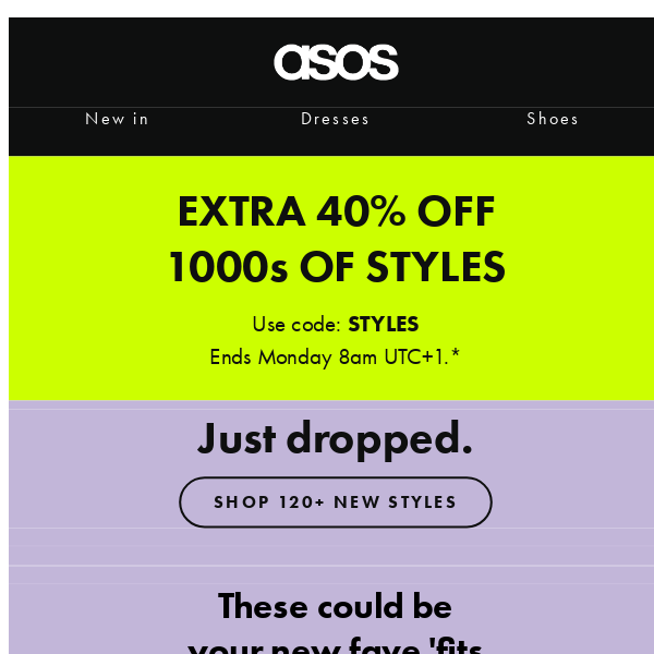 Extra 40% off 1000s off Sale styles 😍
