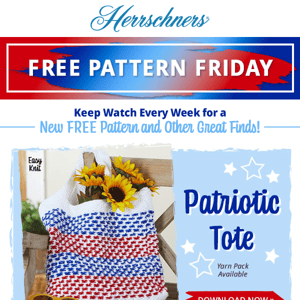 Show Your Patriotic Pride. Get This FREE Red, White & Blue Tote Crochet Pattern Now!