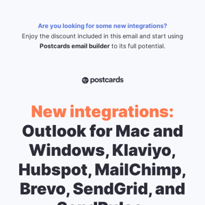 New integrations: Outlook for Mac and Windows, Klaviyo, Hubspot, MailChimp, Brevo, SendGrid, and SendPulse.