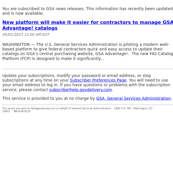 New platform will make it easier for contractors to manage GSA Advantage! catalogs