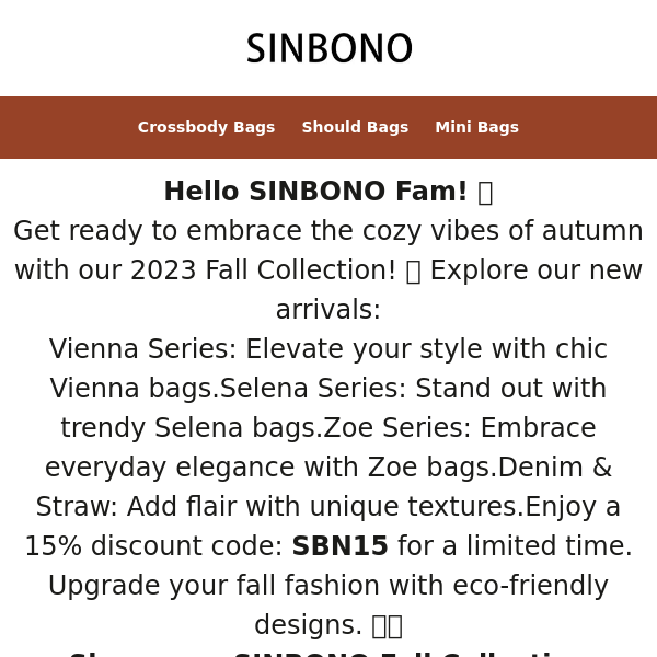 🍂 Discover SINBONO's Fabulous Fall Collection! 🍁