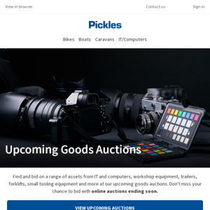 Pickles Upcoming Goods Auctions